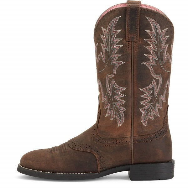 ARIAT WOMENS HERITAGE STOCKMAN - DRIFTWOOD BROWN [SZ:7.5C]