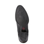 ARIAT WOMENS HERITAGE WESTERN R TOE - BLACK DEERTAN [SZ:9.5]