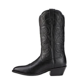 ARIAT WOMENS HERITAGE WESTERN R TOE - BLACK DEERTAN [SZ:9.5]