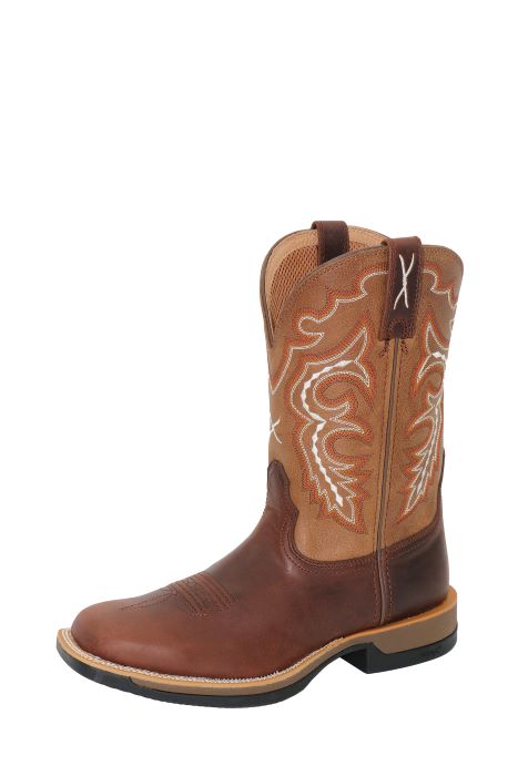 TWISTED X MENS 11 TECH X 1 BOOT - CHOCOLATE TRUFFLE/LIGHT TAN [SZ:7.5]