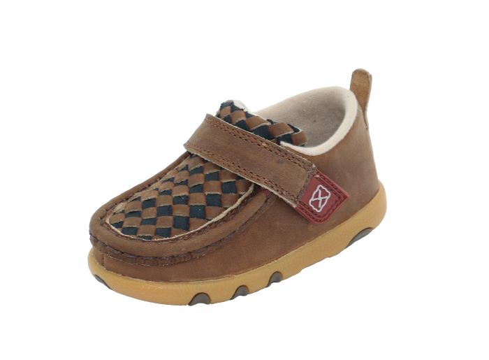 Twisted X Infants Weave Casual Mocs - Brown/black [sz:j02]
