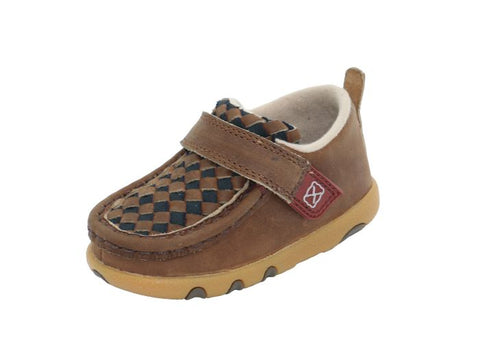 Twisted X Infants Weave Casual Mocs - Brown/black [sz:j02]