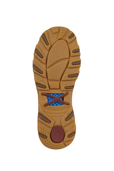 TWISTED X WOMENS FLOWER CELLSTRETCH SLIP ON - BROWN [SZ:7.0]
