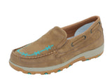 Twisted X Womens Barbed Cellstretch Slipon Brown/teal [sz:6.5]