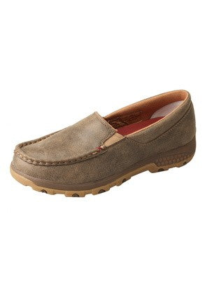 TWISTED X WOMENS SLIP ON CELLSTRETCH DRIVING MOCS BOMBER