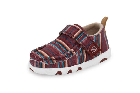 TWISTED X INFANTS STRIPE CASUAL MOCS - MAUVE SERAPE [SZ:J2]