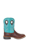 TWISTED X WOMENS 9" TECH X2 ZIP BOOT - CHOCOLATE TRUFFLE/ OCEAN BLUE [SZ:6.5]