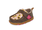 TWISTED X INFANTS SUNFLOWER CASUAL MOCS - BOMBER/PINK SUNFLOWER [SZ:J2]
