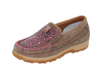 Twisted X Womens Tooled Cellstretch Slip On - Bomber/pink [sz:7.0]