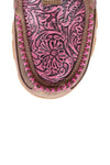 Twisted X Womens Tooled Cellstretch Slip On - Bomber/pink [sz:7.0]