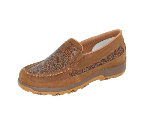 Twisted X Womens Tooled Cellstretch Slip On - Brown [sz:7.0]