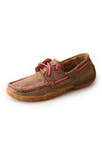 TWISTED X WOMENS PINK RIBBON BARBED LOW LACE MOCS