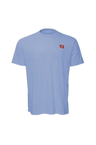 TWISTED X MENS SLATE LOGO TEE - SLATE BLUE [SZ:M]