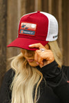 TWISTED X PATCH HIGH PROFILE CAP - RED/WHITE