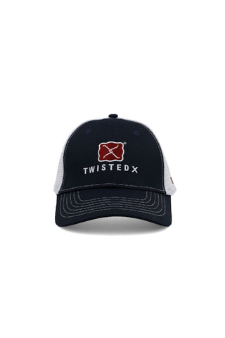TWISTED X BUCKLE HIGH PROFILE CAP - NAVY/WHITE
