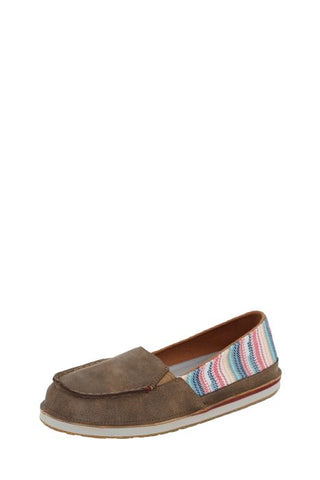 TWISTED X WOMENS SLIP ON LOAFER - BOMBER/PINK MULTI [SZ:6.0]