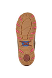 TWISTED X WOMENS STITCH CELLSTRETCH SLIP ON  - BOMBER/RASPBERRY [SZ:6.5]