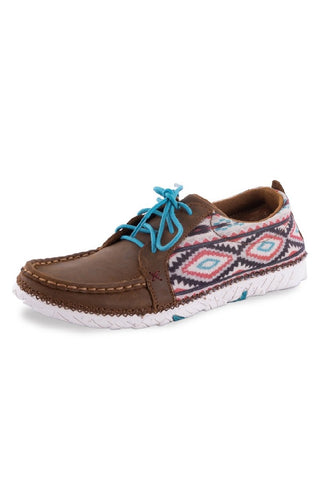 TWISTED X ZERO-X MOC TOE LACE UP - MULTI/BROWN