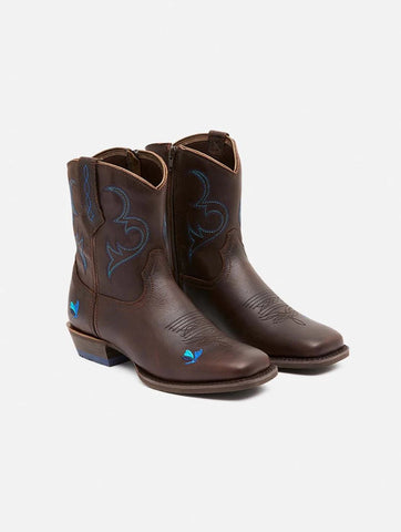 BAXTER DOLLYS DREAM LADIES SHORT BOOTS - BROWN [SZ:5.5]