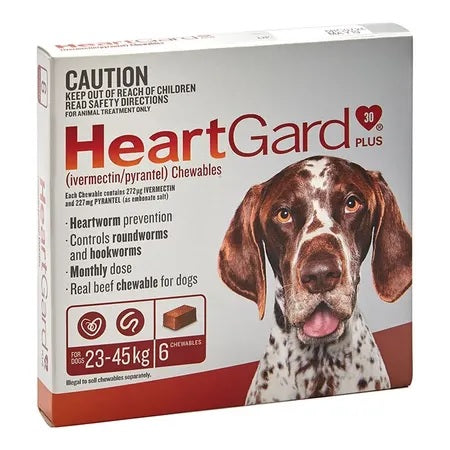 Heartgard 23kg-45kg 6 Pack Brown