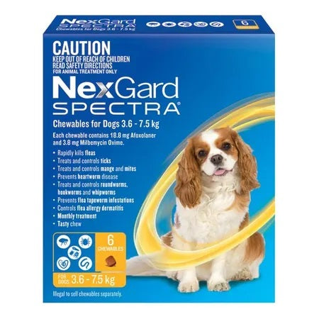 Nexgard Spectra 3.6kg-7.5kg 6 Pack