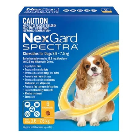NEXGARD SPECTRA 3.6KG-7.5KG 6 PACK