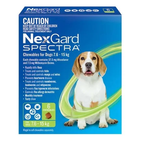 Nexgard Spectra 7.6kg-15kg 6 Pack