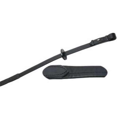 REINS JEREMY & LORD COVERED LEATHER NAPPA GRIP 4'9 - BLACK 