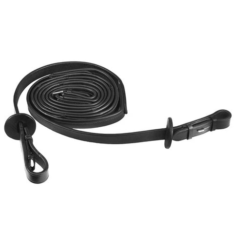 Reins Jeremy & Lord Leather Grip Stop Reins 4'9 - Black