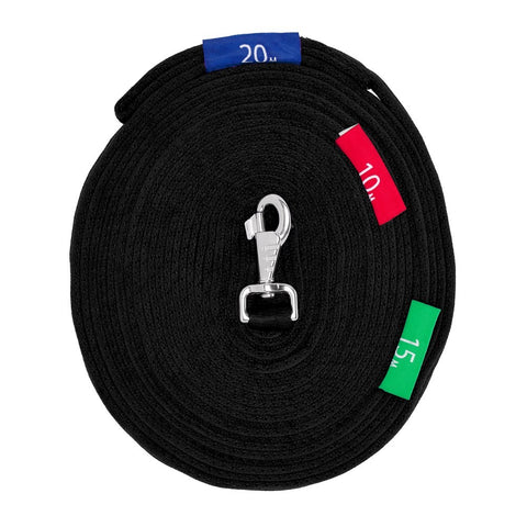 LUNGE LEAD WITH CIRCLE MARKERS - BLACK