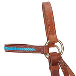 FORTWORTH BARCOO BRIDLE WITH TURQUOISE BRAIDING 3/4" [SZ:COB]