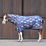 KOZY 1200D HORSE RUG COMBO 200G FILL - NAVY COWS [SZ:5'9]