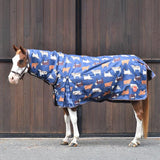 KOZY 1200D HORSE RUG COMBO 200G FILL - NAVY COWS [SZ:5'9]