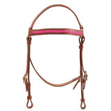 Fort Worth Barcoo Bridle With Pink Braiding [sz:cob]