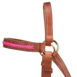 Fort Worth Barcoo Bridle With Pink Braiding [sz:cob]