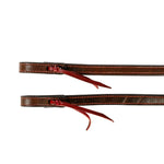 SYD HILL DOUBLE OILY SPLIT REINS - DARK BROWN