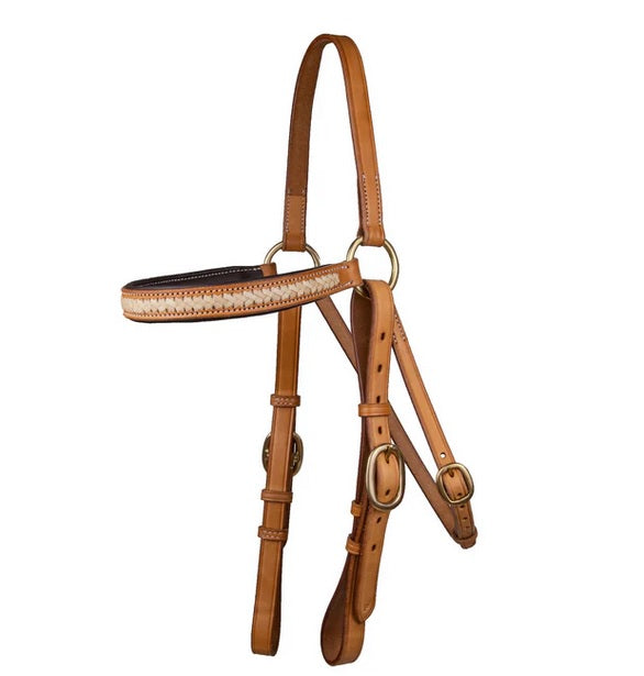 Syd Hill Barcoo Rawhide Browband Bridle - Natural [sz:cob]