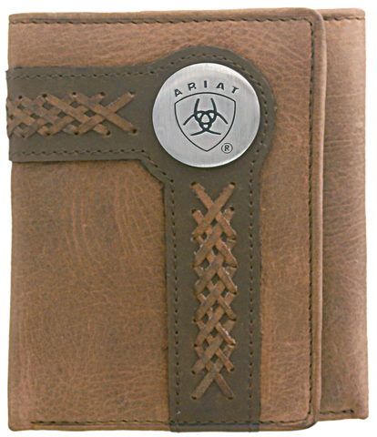 WALLET ARIAT TRIFOLD ACCENT OVERLAY WLT3102A