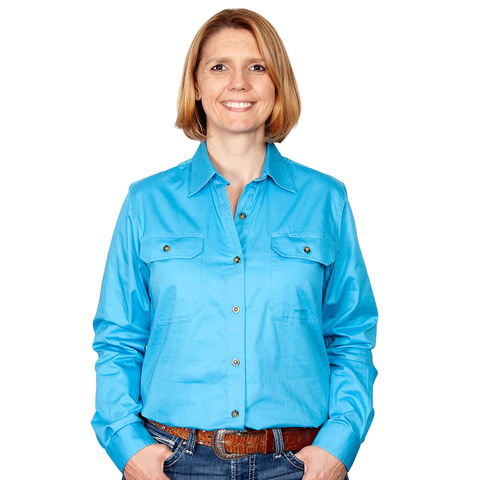 JUST COUNTRY BROOKE SHIRT SKY BLUE