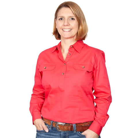 JUST COUNTRY JAHNA SHIRT RASPBERRY