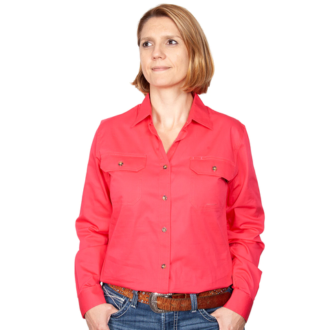 JUST COUNTRY BROOKE SHIRT RASPBERRY