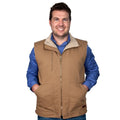 JUST COUNTRY MENS DIAMANTINA SHERPA VEST - KHAKI [SZ:XXS]