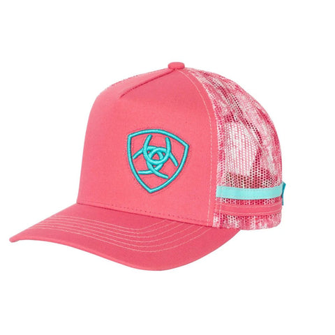 ARIAT DIGI CAMO TRUCKER CAP - PINK LEMONADE 
