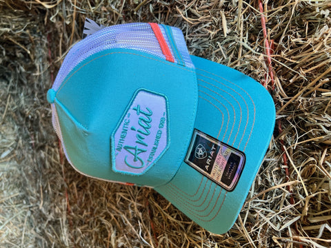ARIAT EST PATCH TRUCKER CAP - POOL GREEN 