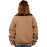 JUST COUNTRY JUNIOR DIAMANTINA SHERPA JACKET - KHAKI [SZ:XS]