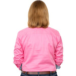 JUST COUNTRY JAHNA TRIM HALF BUTTON PRINT WORKSHIRT - ROSE/BLUE BUTTERFLIES [SZ:8]