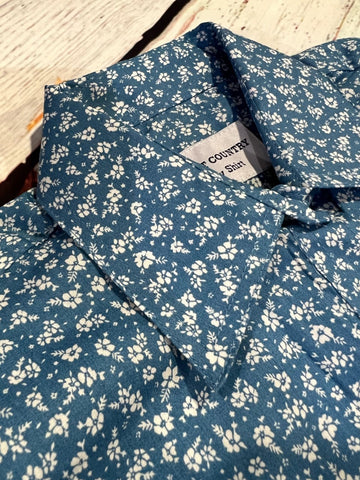JUST COUNTRY ABBEY WOMENS FULL BUTTON HIBISCUS PRINT WORKSHIRT