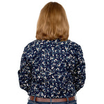 JUST COUNTRY ABBEY FULL BUTTON - NAVY WAX FLOWERS