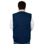 JUST COUNTRY MENS DIAMANTINA SHERPA VEST - NAVY