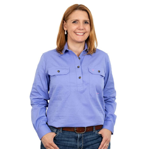 JUST COUNTRY JAHNA SHIRT PERIWINKLE